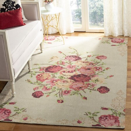 Safavieh 4 x 6 ft. Classic Vintage Rectangle Flat Weave Rug - Beige & Red CLV115B-4